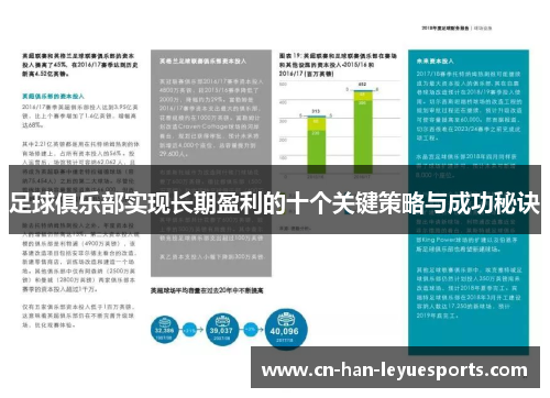 足球俱乐部实现长期盈利的十个关键策略与成功秘诀